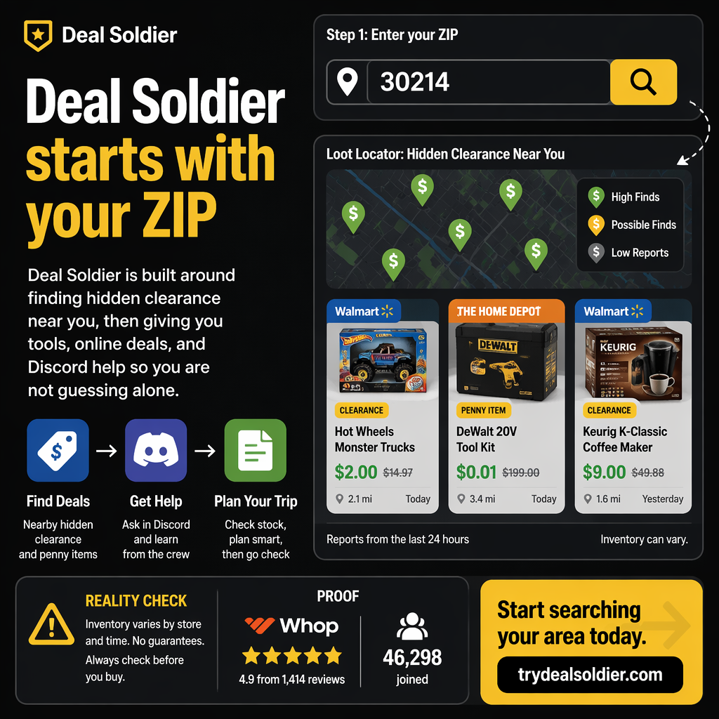 pre-drive verification board visual for Walmart Hidden Clearance Guide